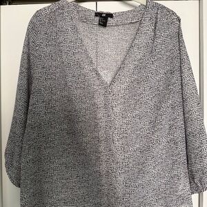 Vneck Button Up Blouse